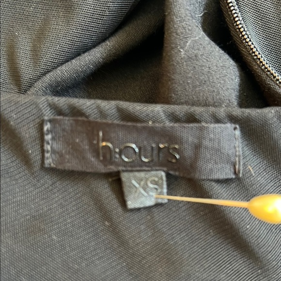 H:ours Delacy black mini dress xs with chain lace up - Picture 7 of 12